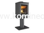 Piec kominkowy stalowo-żeliwny KAWMET HARITA S15i Leg ECO, piec wolnostojący na nodze, z dolotem powietrza