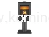 Piec kominkowy stalowo-żeliwny KAWMET HARITA S15i Leg ECO, piec wolnostojący na nodze, z dolotem powietrza