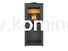 Piec kominkowy stalowo-żeliwny KAWMET HARITA S15i S-BOX ECO, piec wolnostojący ze schowkiem na drewno