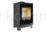 Piec kominkowy stalowo-żeliwny KAWMET HARITA S15v Basic Decor ECO, piec na czterech nóżkach, szyba rasterowana