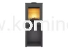 Piec kominkowy stalowo-żeliwny KAWMET HARITA S15v L-BOX ECO, piec wolnostojący ze schowkiem na drewno