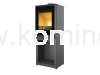 Piec kominkowy stalowo-żeliwny KAWMET HARITA S15v L-BOX Decor ECO, piec wolnostojący ze schowkiem na drewno