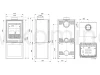 Piec kominkowy stalowo-żeliwny KAWMET HARITA S15v S-BOX ECO - schemat