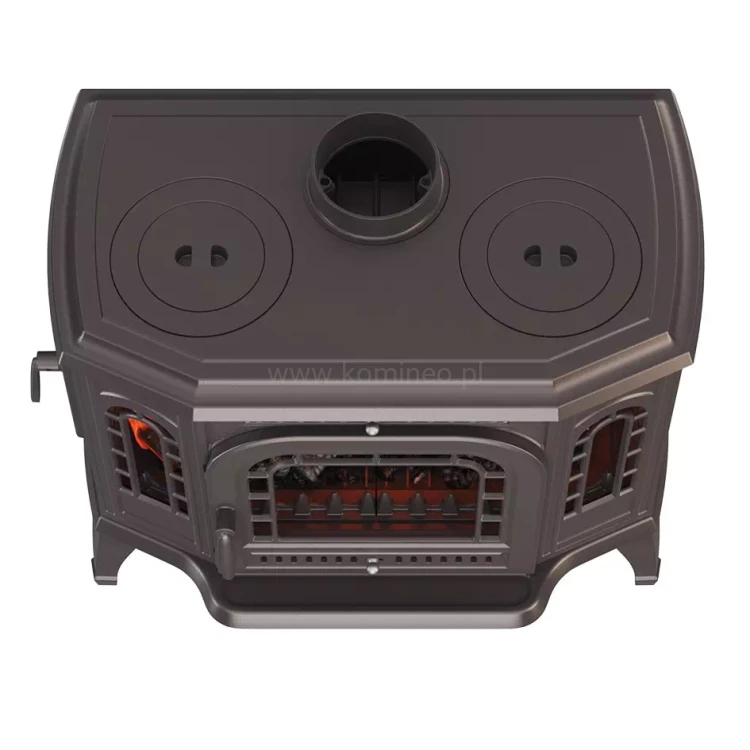 Piec kominkowy żeliwny z płytą grzewczą KAWMET P7 CookTop LB ECO
