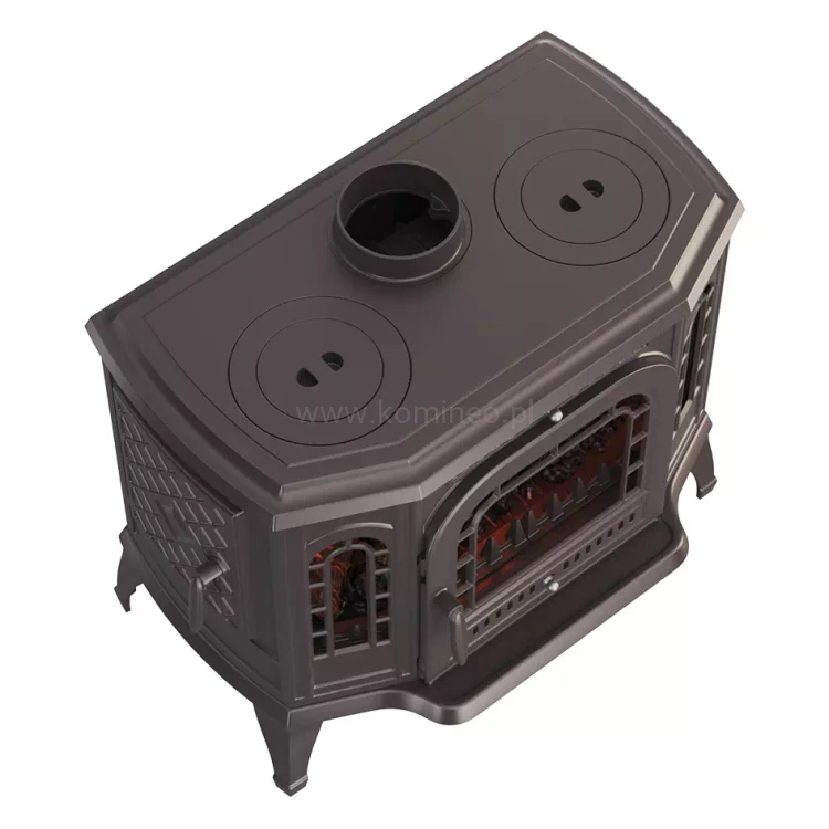 Piec kominkowy żeliwny z płytą grzewczą KAWMET P7 CookTop LB ECO