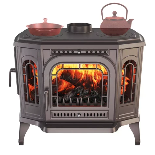 Piec kominkowy żeliwny z płytą grzewczą KAWMET P7 CookTop LB ECO