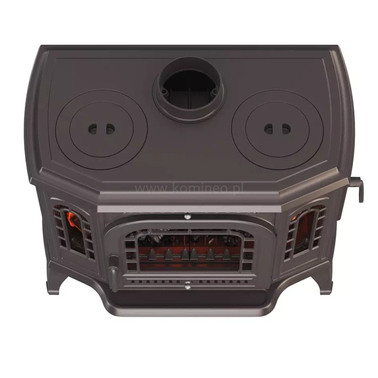 Piec kominkowy żeliwny z płytą grzewczą KAWMET P7 CookTop PB ECO