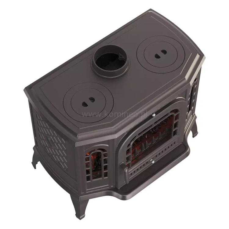 Piec kominkowy żeliwny z płytą grzewczą KAWMET P7 CookTop PB ECO