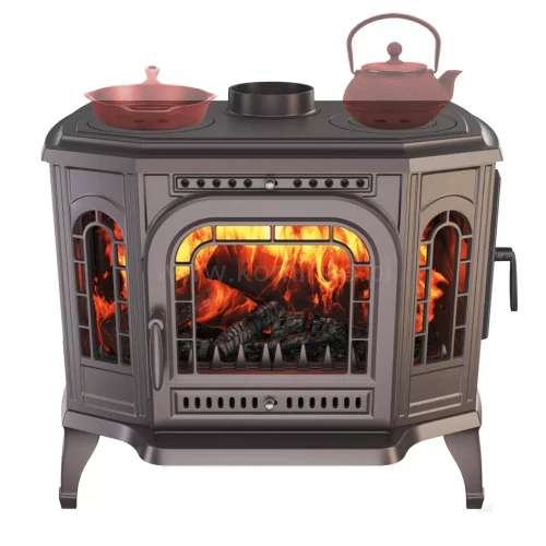 Piec kominkowy żeliwny z płytą grzewczą KAWMET P7 CookTop PB ECO