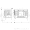 Piec kominkowy żeliwny z płytą grzewczą KAWMET P7 CookTop PB ECO - schemat