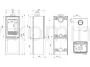 Piec kominkowy stalowo-żeliwny KAWMET VENUS S16 L-BOX ECO - schemat