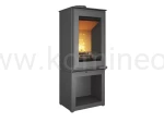 Piec kominkowy stalowo-żeliwny KAWMET VENUS S16 S-BOX ECO, piec wolnostojący ze schowkiem na drewno