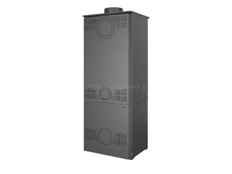 Piec kominkowy stalowo-żeliwny KAWMET VENUS S16 S-BOX Decor ECO, piec wolnostojący ze schowkiem na drewno