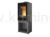 Piec kominkowy stalowo-żeliwny KAWMET VENUS S16 S-BOX Decor ECO, piec wolnostojący ze schowkiem na drewno