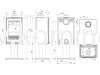 Piec kominkowy stalowo-żeliwny KAWMET VENUS S16  Leg ECO, piec wolnostojący na nodze - schemat