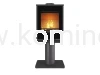 Piec kominkowy stalowo-żeliwny KAWMET HARITA S15v Leg Decor ECO, piec wolnostojący na nodze