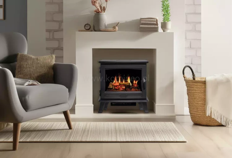 DIMPLEX BELGRAVIA - kominek elektryczny wolnostojący w salonie