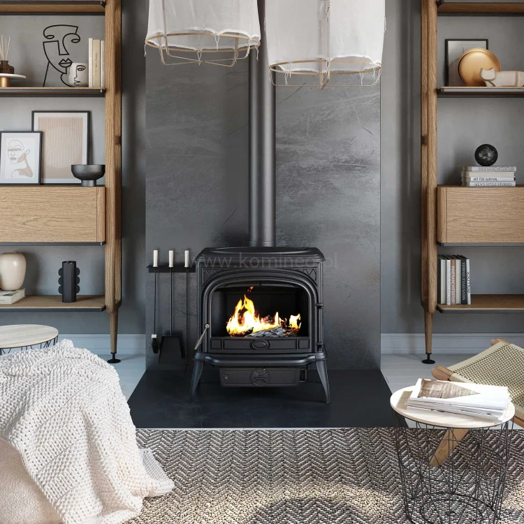 Piec kominkowy żeliwny KAWMET Premium SPHINX S6 ECO - aranżacja