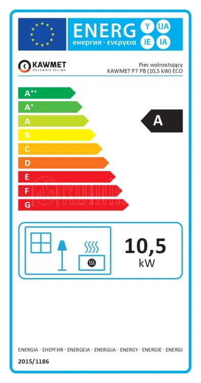 Etykieta energetyczna Kawmet P7 PB