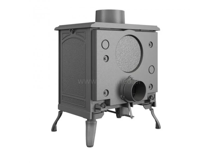 Piec kominkowy żeliwny KAWMET Premium HESTIA S17 ECO  z dolotem powietrza zewnętrznego