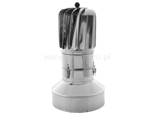 Turbowent TULIPAN DARCO TU150-T-B-K-U podstawa z kołnierzem zamykającym ocieplenie - otwierana