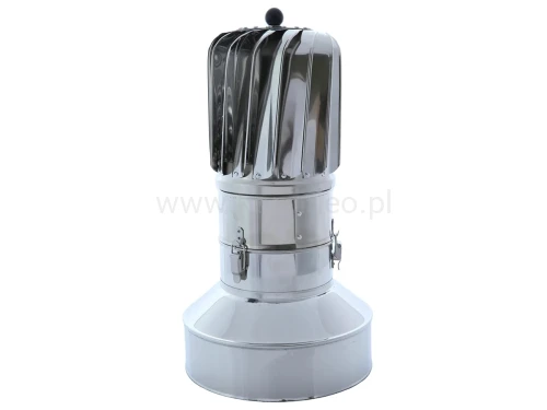 Turbowent TULIPAN DARCO TU150-CHCH-T-B-K-U podstawa z kołnierzem zamykającym ocieplenie - otwierana