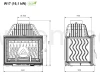 KAWMET W17 (16,1 kW) ECO Wkład kominkowy żeliwny - schemat