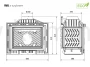 KAWMET W6 (10,1 kW) ECO Wkład kominkowy żeliwny - schemat
