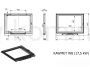KAWMET W8 (17,5 kW) ECO Wkład kominkowy żeliwny - schemat drzwi
