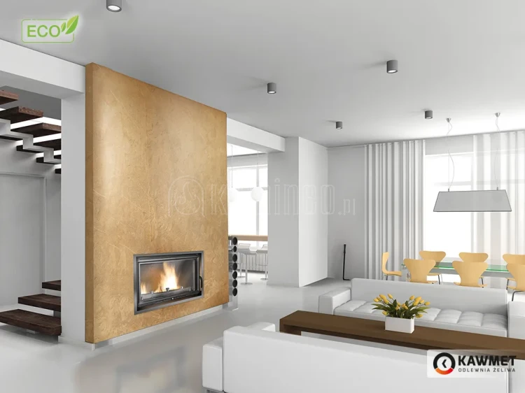 KAWMET W15 (16,3 kW) ECO Wkład kominkowy żeliwny - aranżacja
