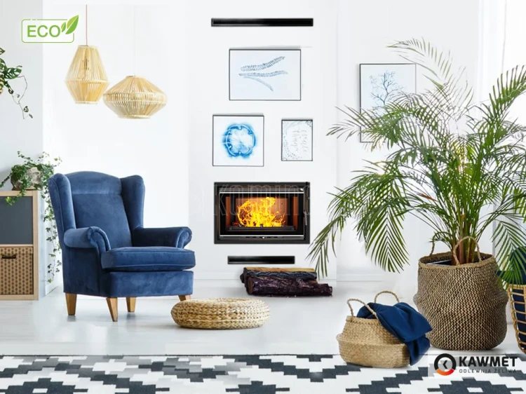 KAWMET W16 (9,4 kW) ECO Wkład kominkowy żeliwny aranżacja