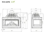 KAWMET W16 LB (13,5 kW) ECO Wkład kominkowy żeliwny - schemat