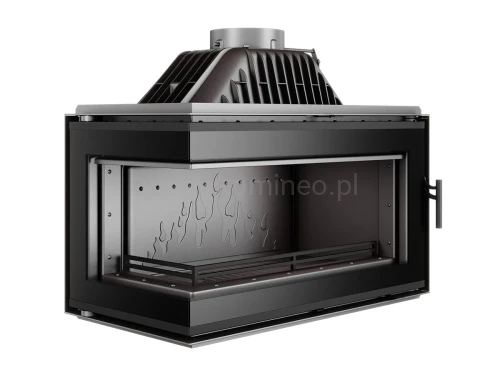 KAWMET W16 LB BLACK (13,5 kW) ECO Wkład kominkowy żeliwny narożny