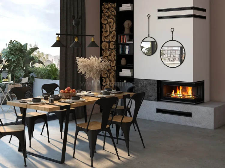 KAWMET W16 PB (13,5 kW) ECO Wkład kominkowy żeliwny - aranżacja