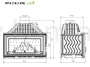 KAWMET W16 (16,3 kW) ECO Wkład kominkowy żeliwny - schemat