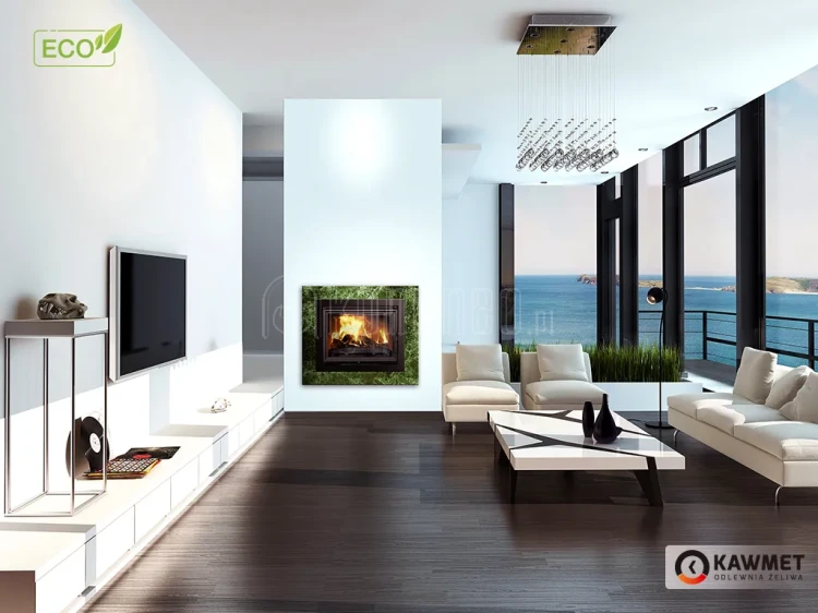 KAWMET W17 (12,3 kW) ECO Wkład kominkowy żeliwny - aranżacja