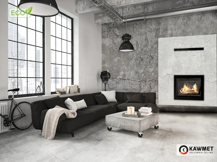 KAWMET W17 (12,3 kW) ECO Wkład kominkowy żeliwny - aranżacja