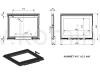 KAWMET W17 (12,3 kW) ECO Wkład kominkowy żeliwny - schemat drzwi