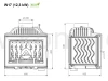 KAWMET W17 (12,3 kW) ECO Wkład kominkowy żeliwny - schemat