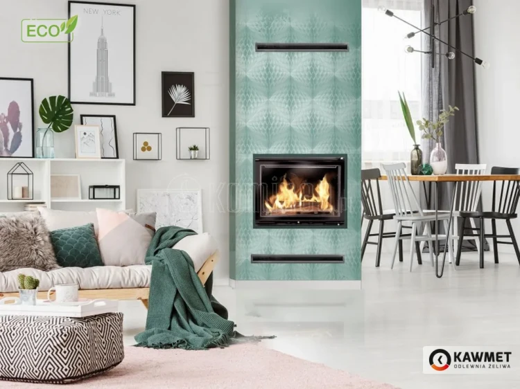 KAWMET W17 Decor (16.1 kW) ECO Wkład kominkowy żeliwny - aranżacja