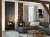 KAWMET W17 Panorama (16,1 kW) ECO Wkład kominkowy żeliwny - aranżacja