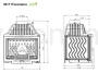 KAWMET W17 Panorama (16,1 kW) ECO Wkład kominkowy żeliwny - schemat