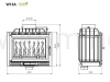 KAWMET W13A (11,5 kW) ECO Wkład kominkowy żeliwny - schemat