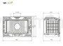 KAWMET W9 (9,8 kW) ECO Wkład kominkowy żeliwny - schemat