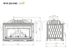 KAWMET W15 (9,4 kW) ECO Wkład kominkowy żeliwny - schemat