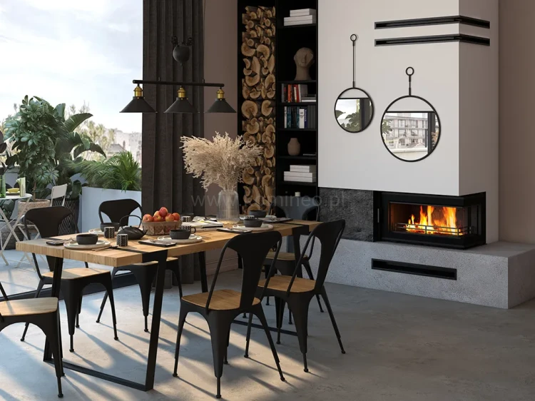 KAWMET W16 PB BLACK (13,5 kW) ECO Wkład kominkowy żeliwny - aranżacja