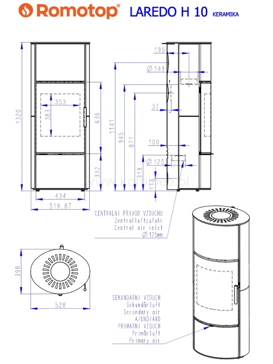 Schemat ROMOTOP LAREDO H ceramika
