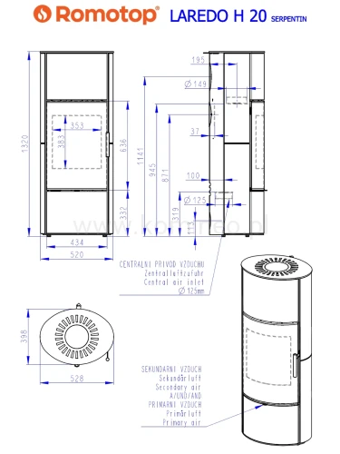 Schemat ROMOTOP LAREDO H 20 kamień