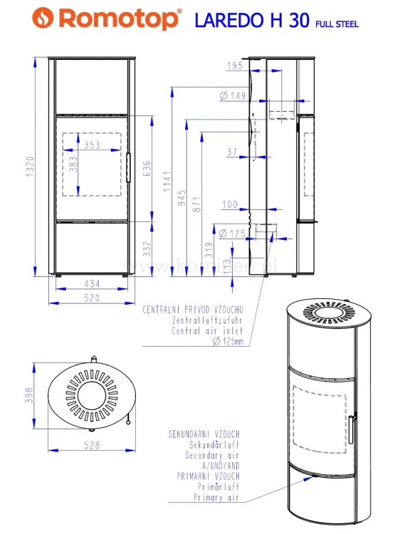 Schemat ROMOTOP LAREDO H metal