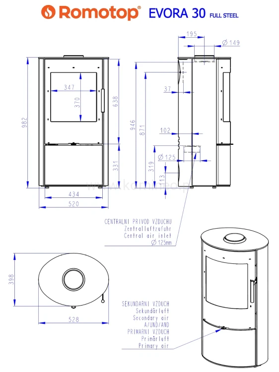 Schemat ROMOTOP EVORA 30 metal
